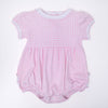 Mini Checks Short Sleeve Bubble - Pink - Magnolia BabyBubble