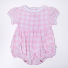  Mini Checks Short Sleeve Bubble - Pink - Magnolia BabyBubble