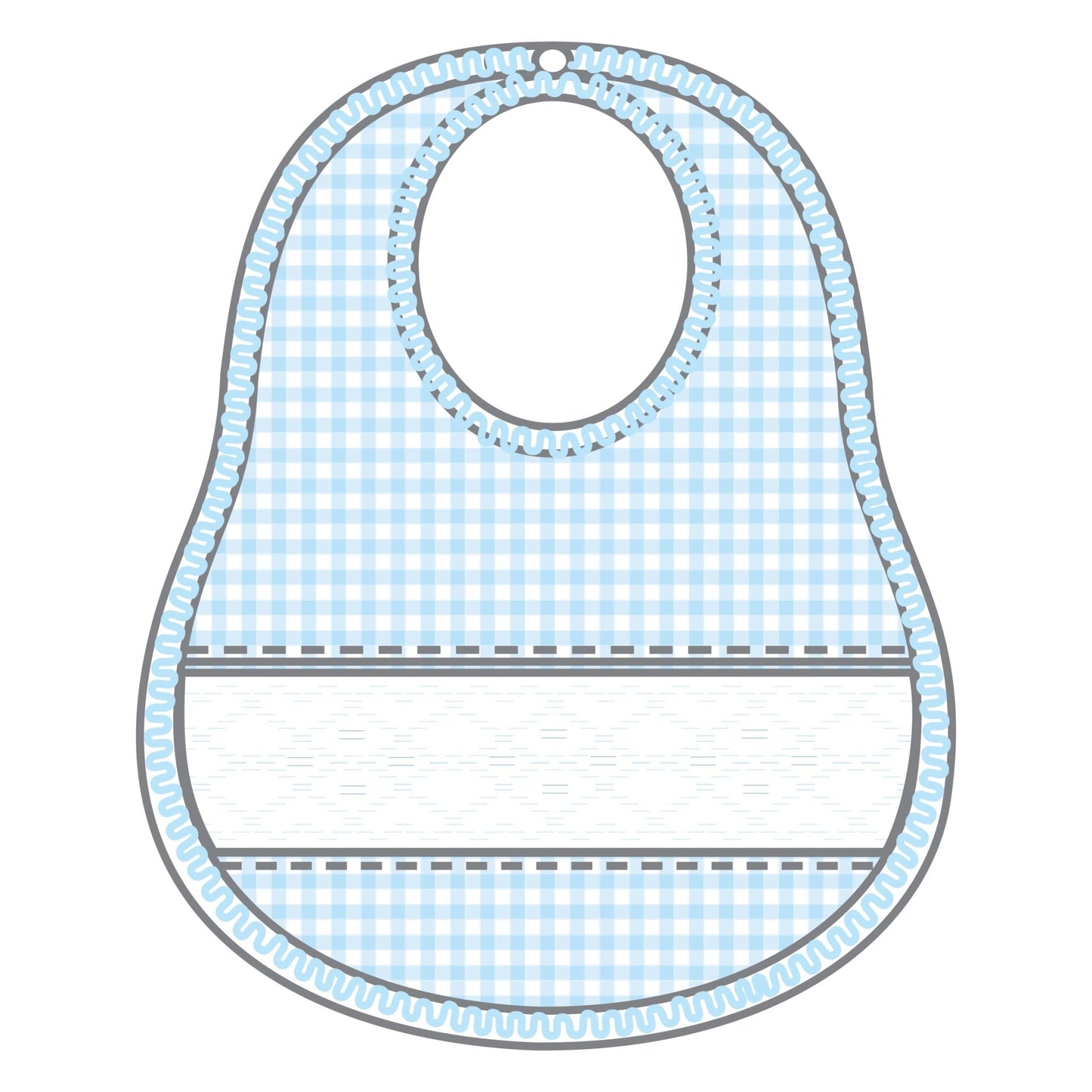 Mini Checks Smocked Bib - Blue - Magnolia BabyBib