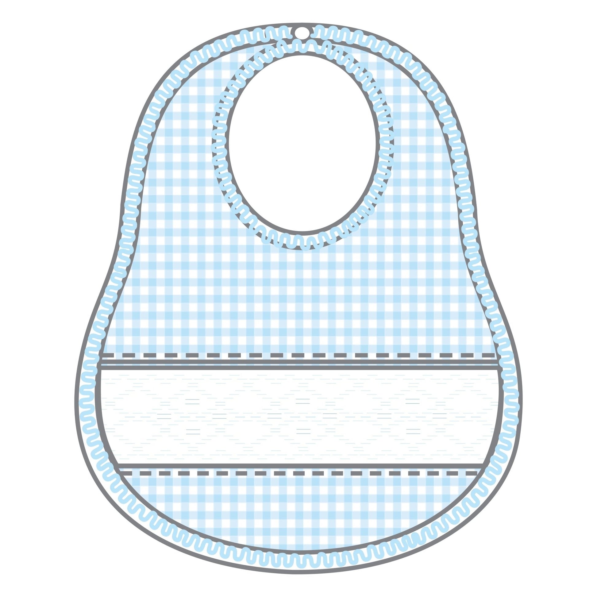 Mini Checks Smocked Bib - Blue - Magnolia BabyBib