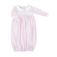 Mini Checks Smocked Gathered Gown - Pink - Magnolia BabyGown