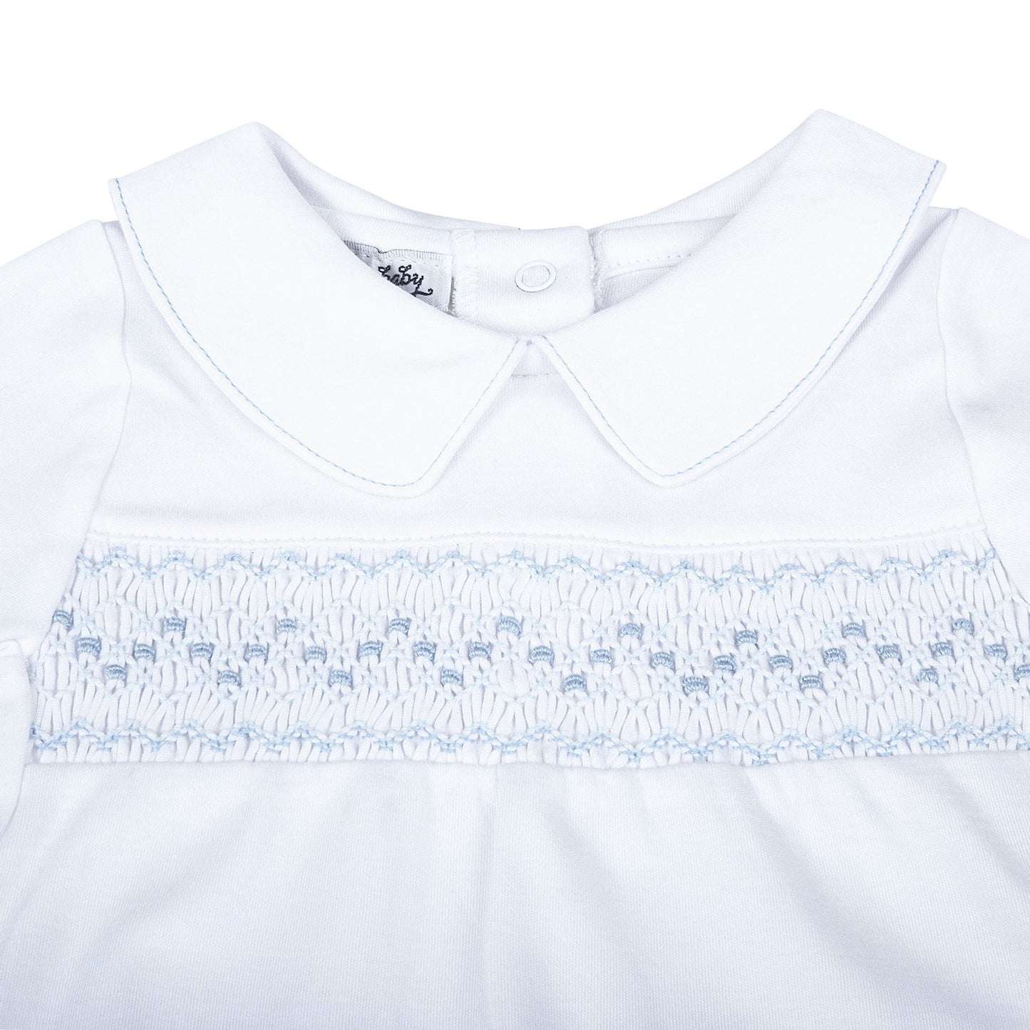 Mini Checks Smocked Long Sleeve Diaper Cover Set - Blue - Magnolia BabyDiaper Cover