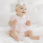 Mini Checks Smocked Short Sleeve Bubble - Pink - Magnolia BabyBubble