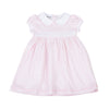 Mini Checks Smocked Short Sleeve Dress - Pink - Magnolia BabyDress