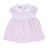 Mini Checks Smocked Short Sleeve Dress - Pink - Magnolia BabyDress