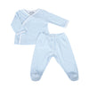 Mini Checks X - Tee Footed Pant Set - Blue - Magnolia Baby2pc Pant Set