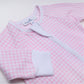Magnolia Baby_Mini Checks Zip Footie - Pink_2
