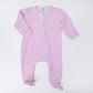 Mini Checks Zip Footie - Pink - Magnolia BabyFootie