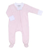 Mini Checks Zip Footie - Pink - Magnolia BabyFootie