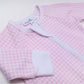 Mini Checks Zip Footie - Pink - Magnolia BabyFootie