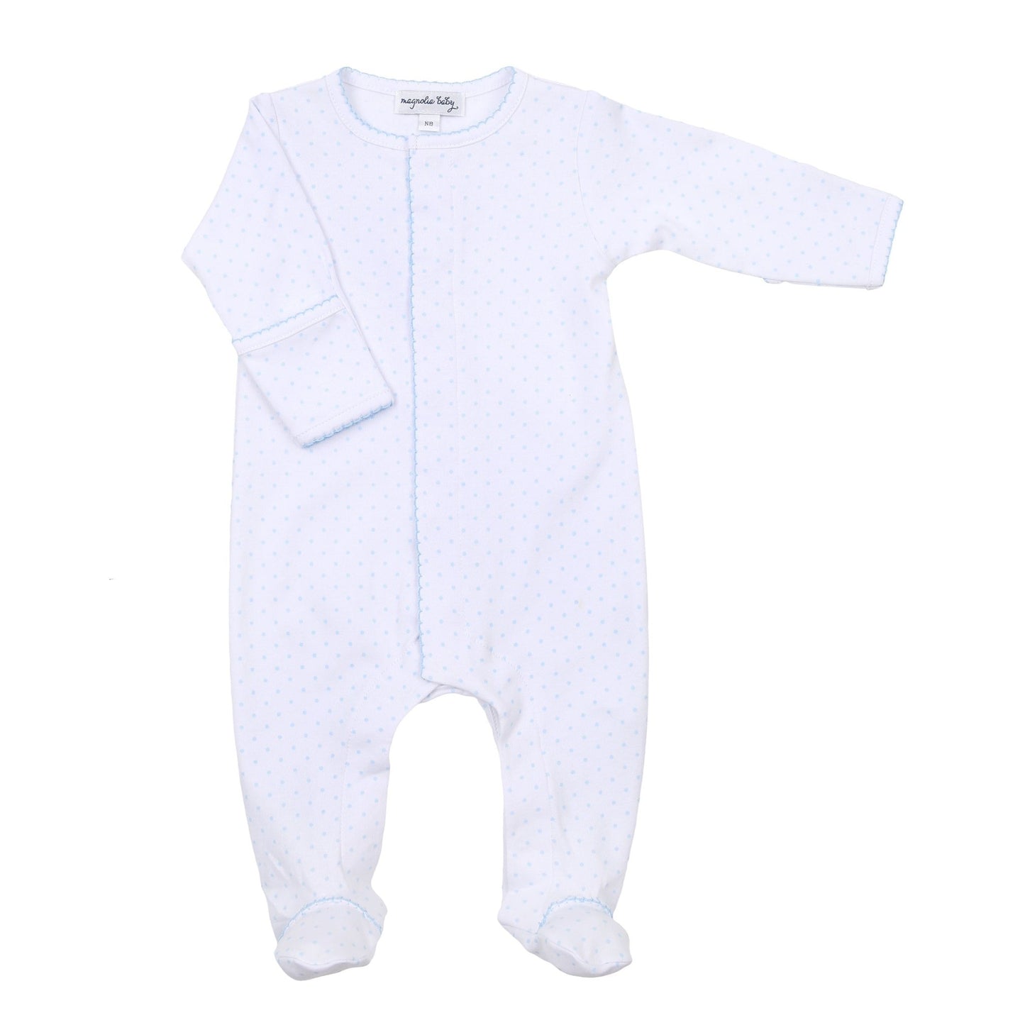 Mini Dots Footie - Blue - Magnolia BabyFootie