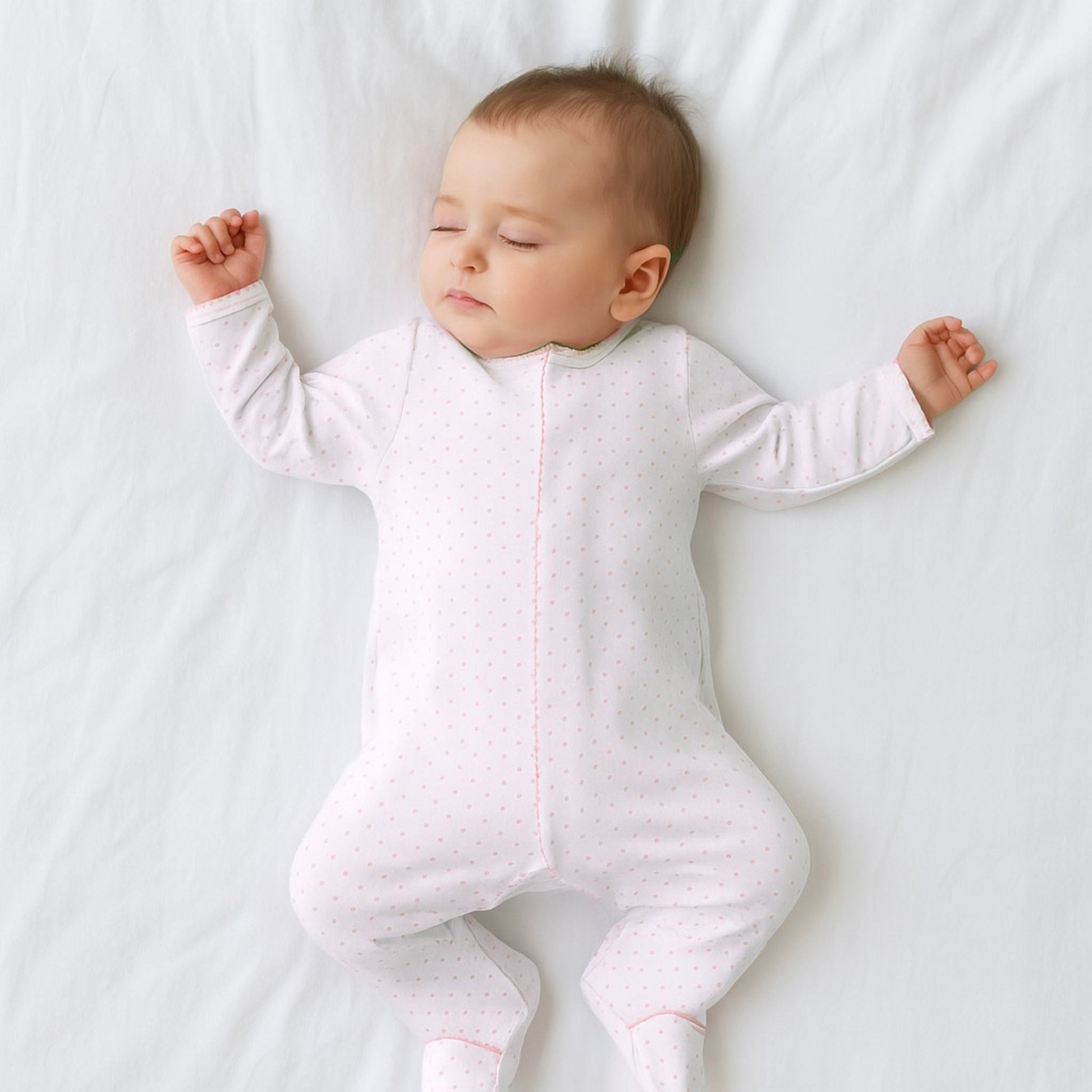 Mini Dots Footie - Pink - Magnolia BabyFootie