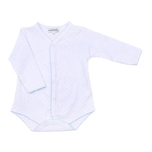  Mini Dots Front Snap Long Sleeve Bodysuit - Blue - Magnolia BabyBodysuit