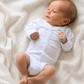 Magnolia Baby_Mini Dots Front Snap Long Sleeve Bodysuit - Blue_1