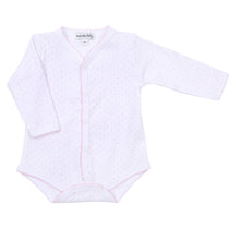  Mini Dots Front Snap Long Sleeve Bodysuit - Pink - Magnolia BabyBodysuit