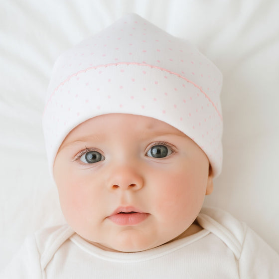 Mini Dots Hat - Pink - Magnolia BabyHat-monogram-blank