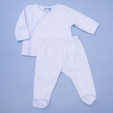  Mini Dots Kimono Footed Pant Set - Blue - Magnolia Baby2pc Pant Set