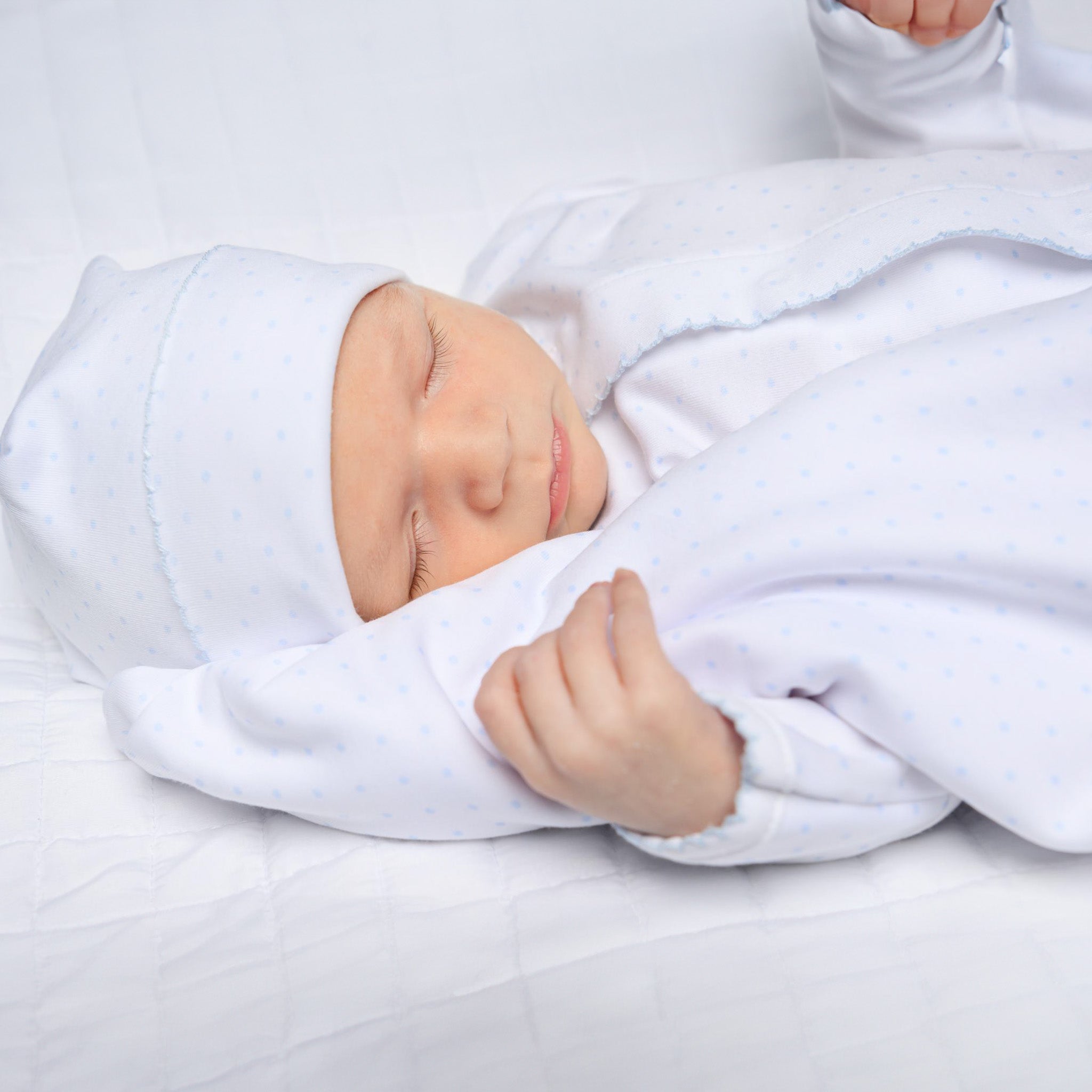 Mini Dots Receiving Blanket - Blue - Magnolia BabyReceiving Blanket