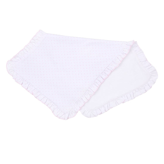 Mini Dots Ruffle Burp Cloth - Pink - Magnolia BabyBurp Cloth