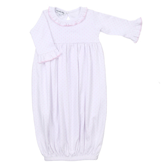 Mini Dots Ruffle Gown - Pink - Magnolia BabyGown