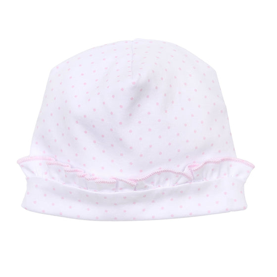 Mini Dots Ruffle Hat - Pink - Magnolia BabyHat