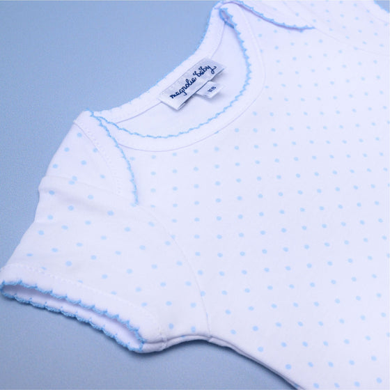 Mini Dots Short Sleeve Bodysuit - Blue - Magnolia BabyBodysuit