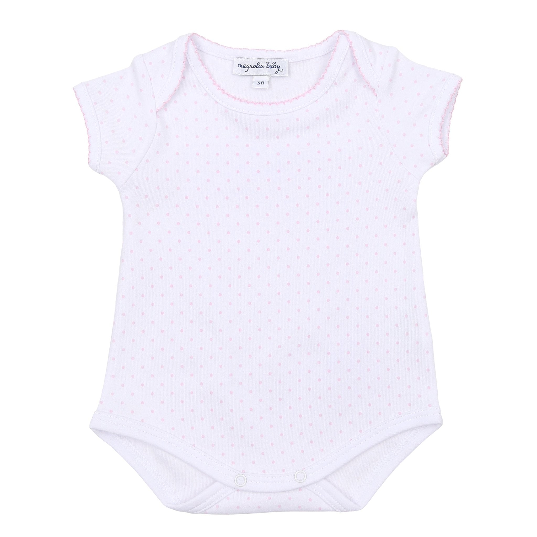 Mini Dots Short Sleeve Bodysuit - Pink - Magnolia BabyBodysuit