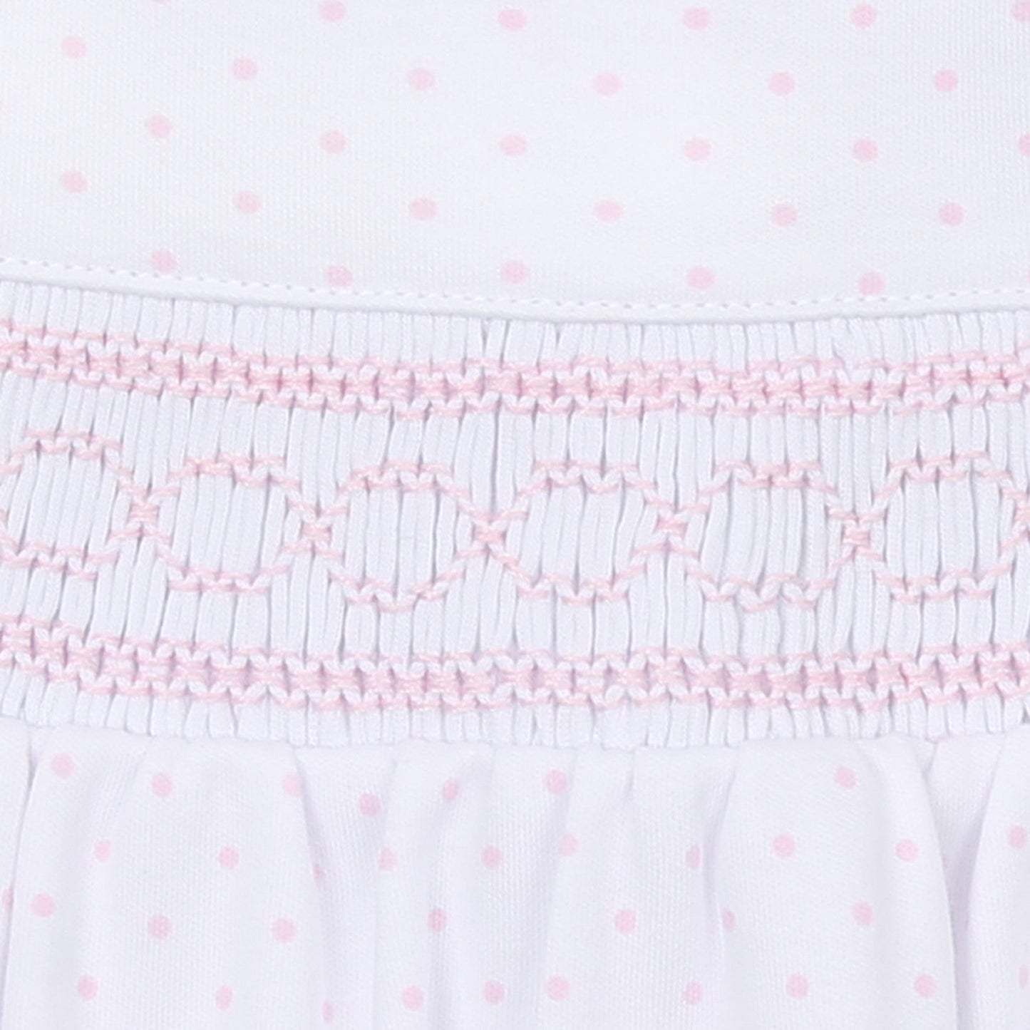 Mini Dots Smocked Footie - Pink - Magnolia BabyFootie