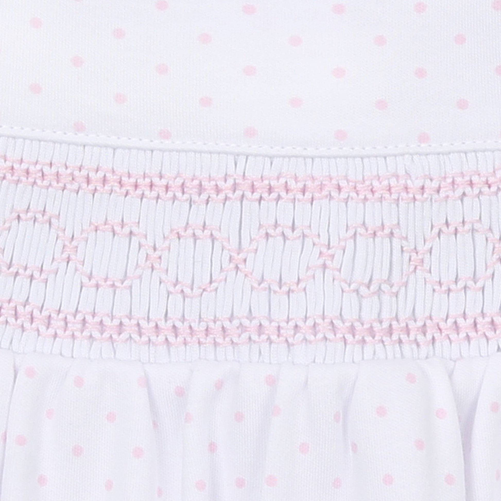 Mini Dots Smocked Footie - Pink - Magnolia BabyFootie