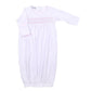 Mini Dots Smocked Gathered Gown - Pink - Magnolia BabyGown