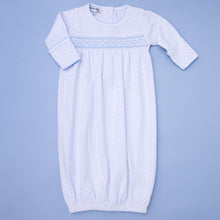  Mini Dots Smocked Gown - Blue - Magnolia BabyGown