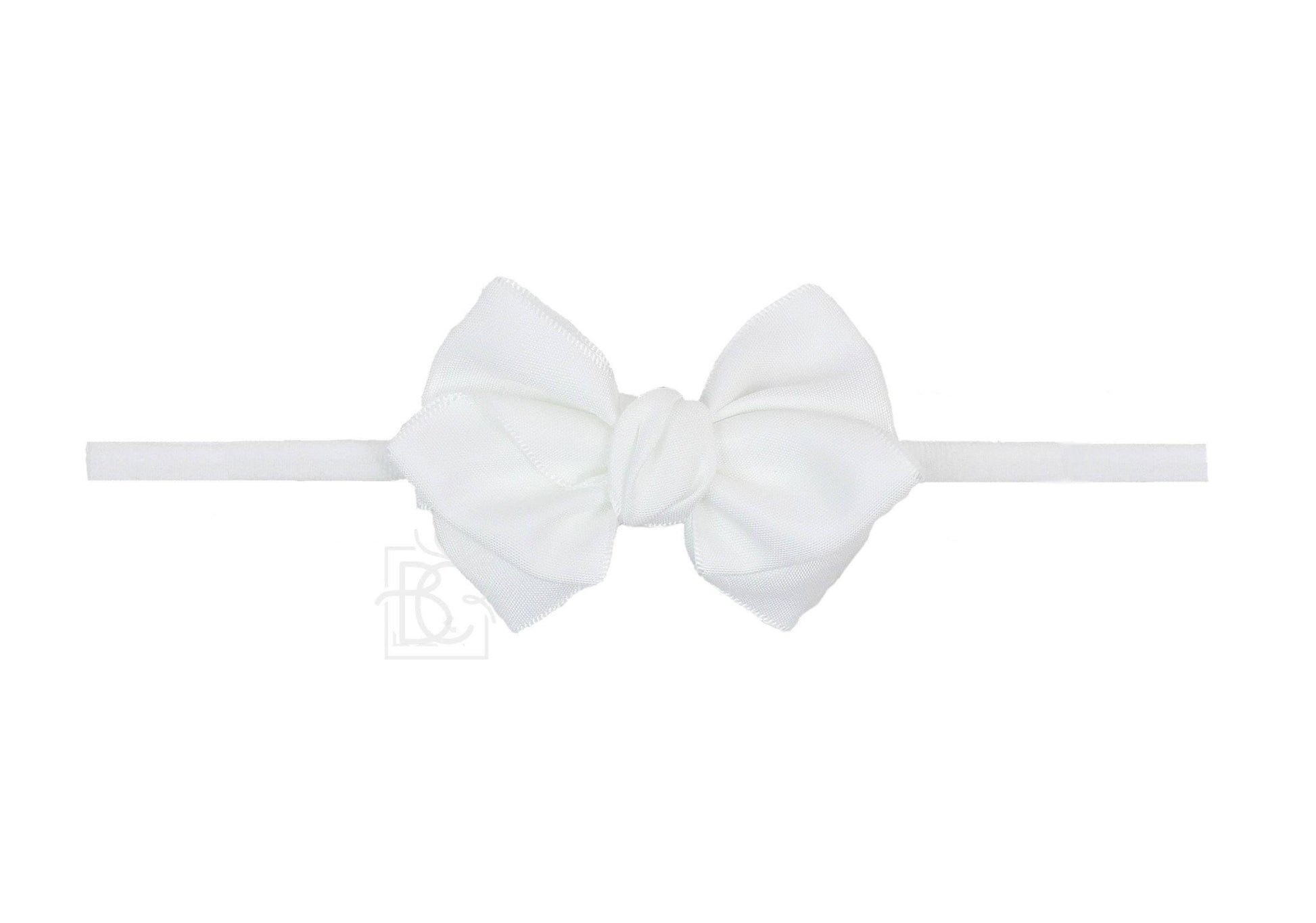 Mini Euro Headband - White - Magnolia BabyHeadband