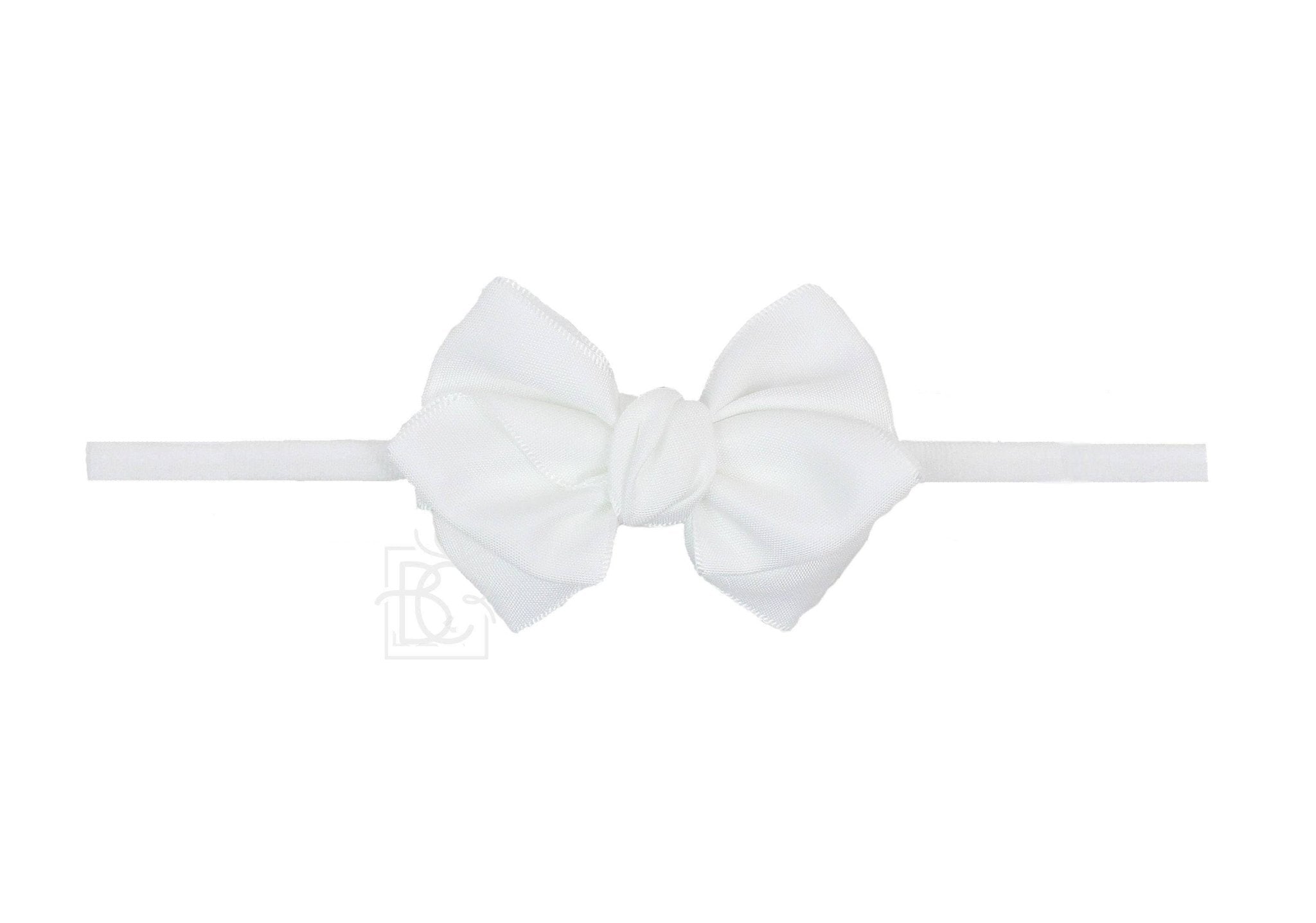 Mini Euro Headband - White - Magnolia BabyHeadband