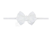  Mini Euro Headband - White - Magnolia BabyHeadband