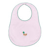 Mini Mallard Embroidered Bib - Pink - Magnolia BabyBib