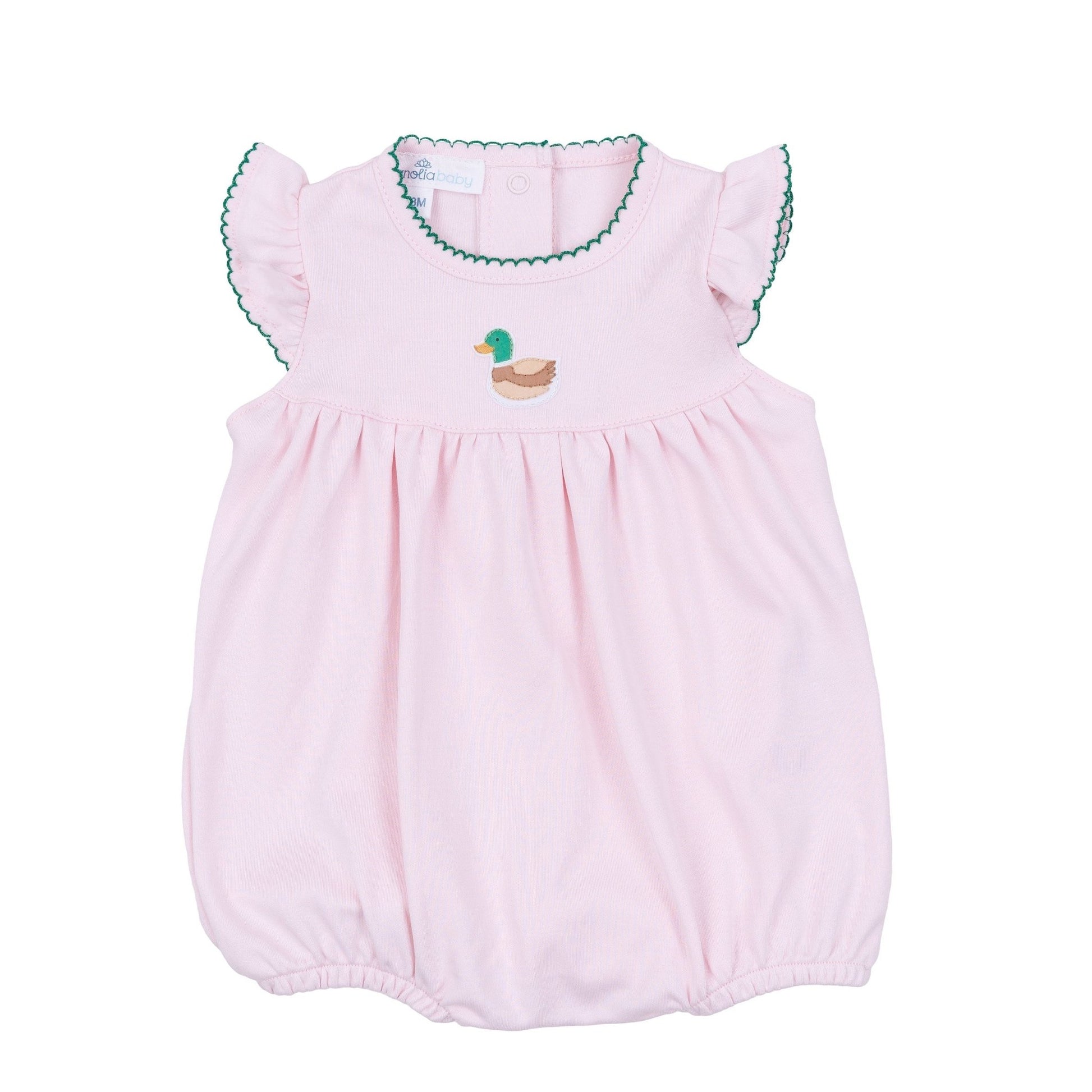 Mini Mallard Embroidered Bubble - Pink - Magnolia BabyBubble