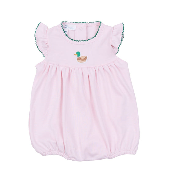 Mini Mallard Embroidered Bubble - Pink - Magnolia BabyBubble