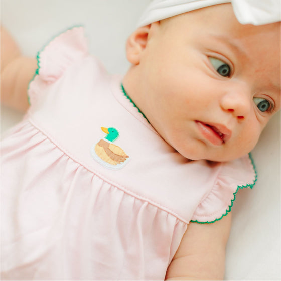 Mini Mallard Embroidered Diaper Cover Set - Pink - Magnolia BabyDiaper Cover