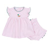 Mini Mallard Embroidered Diaper Cover Set - Pink - Magnolia BabyDiaper Cover