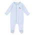 Mini Mallard Embroidered Footie - Light Blue - Magnolia BabyFootie