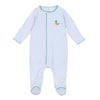 Mini Mallard Embroidered Footie - Light Blue - Magnolia BabyFootie