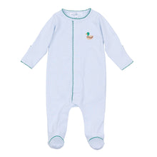  Mini Mallard Embroidered Footie - Light Blue - Magnolia BabyFootie