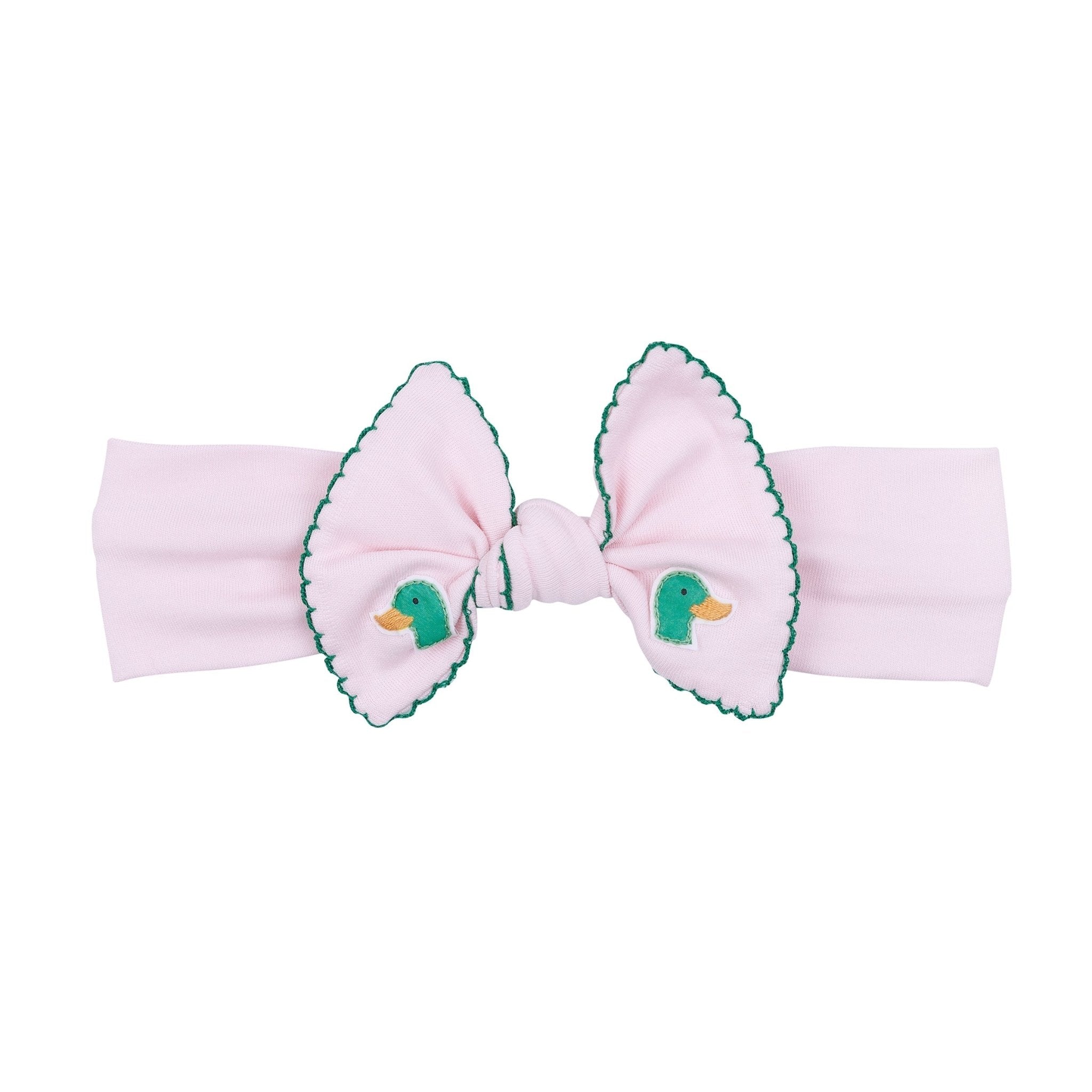 Mini Mallard Embroidered Headband - Pink - Magnolia BabyHeadband