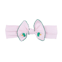  Mini Mallard Embroidered Headband - Pink - Magnolia BabyHeadband