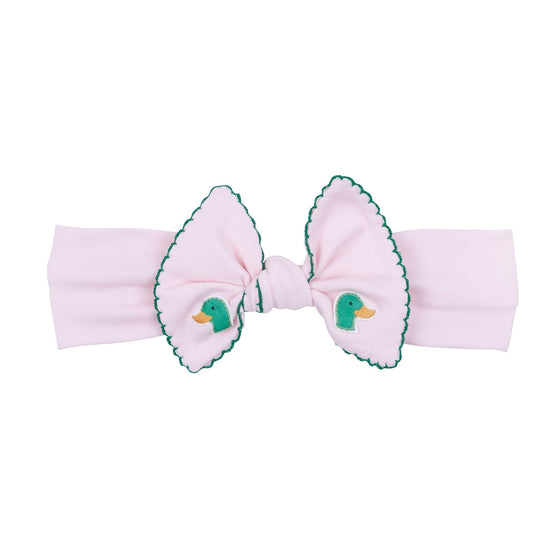 Mini Mallard Embroidered Headband - Pink - Magnolia BabyHeadband
