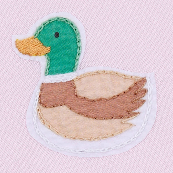 Mini Mallard Embroidered Ruffle Converter - Pink - Magnolia BabyConverter Gown