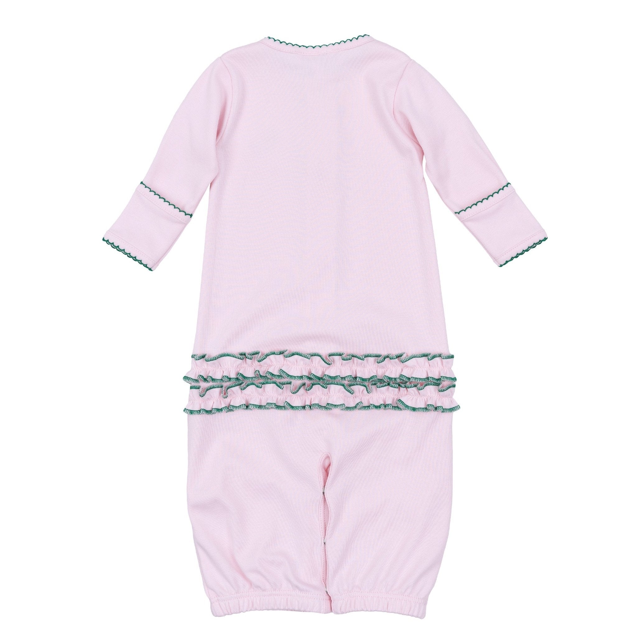 Mini Mallard Embroidered Ruffle Converter - Pink - Magnolia BabyConverter Gown