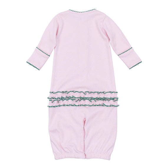 Mini Mallard Embroidered Ruffle Converter - Pink - Magnolia BabyConverter Gown