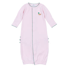  Mini Mallard Embroidered Ruffle Converter - Pink - Magnolia BabyConverter Gown