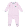 Mini Mallard Embroidered Ruffle Footie - Pink - Magnolia BabyFootie